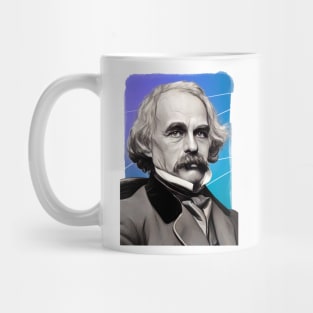 American Novelist Nathaniel Hawthorne illustration Mug